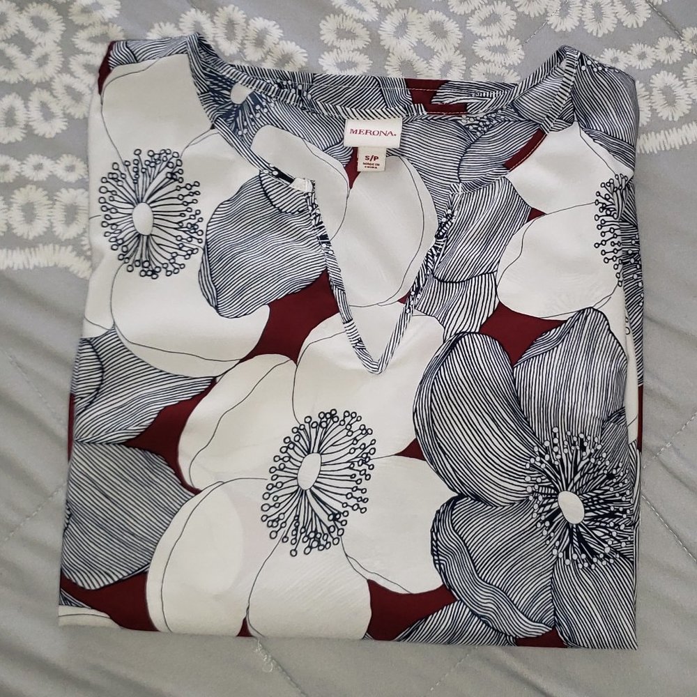 Merona Floral Tunic Top - Picture 4 of 5